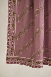 DD-0887 MAUVE POLY WOOL SHAWL